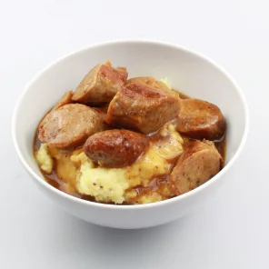 Meal card cover for: Sausage & Mash - Bowl Meal