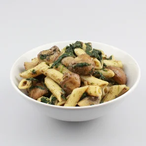 Meal card cover for: Creamy Spinach & Mushroom Penne - Bowl Meal
