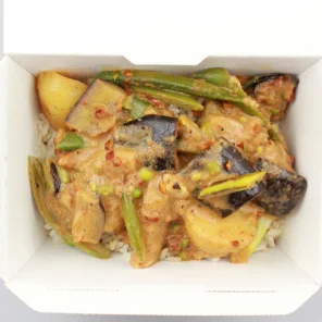Meal card cover for: Aubergine Massaman Curry - Boxed Meal