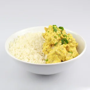 Meal card cover for: Chicken Korma & Rice - Bowl Meal