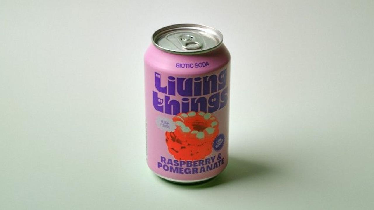 Meal card cover for: Living Things - Raspberry & Pomegranate Soda
