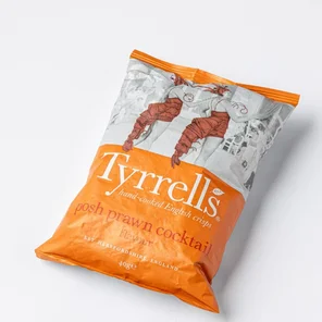 Meal card cover for: Posh Prawn Cocktail Crips Tyrrells