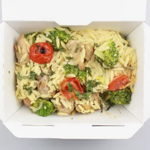 Meal card cover for: Pesto Chicken & Broccoli Creamy Orzo - Boxed Meal