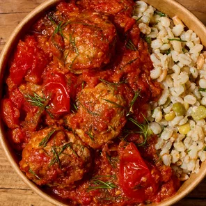 Meal card cover for: Meatballs & Winter Roast Tomato Sauce