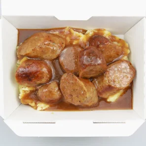 Meal card cover for: Sausage & Mash - Boxed Meal