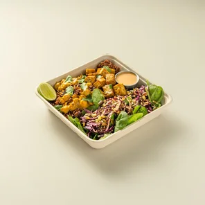 Meal card cover for: Satay Protein Bowl - Sesame chilli tofu *coriander