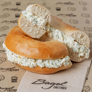 Meal card cover for: Chives Cream Cheese Bagel