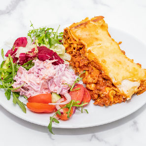 Meal card cover for: Lasagna