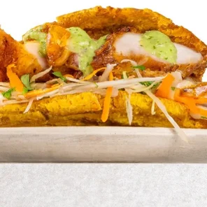 Meal card cover for: Patacones Chicken