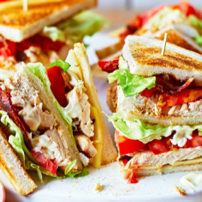 Meal card cover for: Toasted Club Sandwich