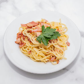 Meal card cover for: Spaghetti Carbonara