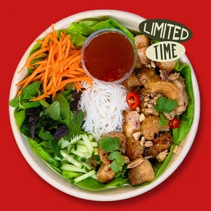 Meal card cover for: Five- Spice Pork Belly Noodle Salad