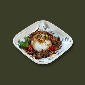 Meal card cover for: Mushroom Sticky Rice (VE)