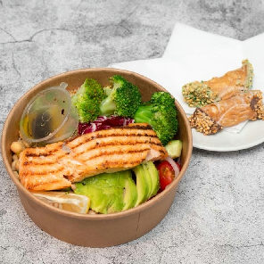 Meal card cover for: Salmon Box & Dessert Bundle