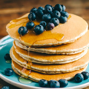 Meal card cover for: Blueberries Pancakes