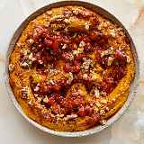 Meal card cover for: Pumpkin muhammara with peppers and date  molasses