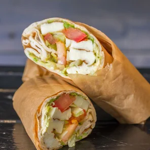 Meal card cover for: Halloumi Cheese Wrap (V)