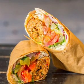 Meal card cover for: Lamb Kofta Wrap