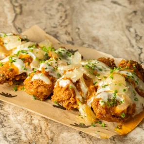 Meal card cover for: Buffalo and Blue Cheese Wings