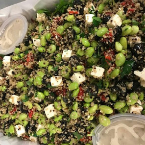 Meal card cover for: Mixed Quinoa, Edamame, Olives & Feta Salad