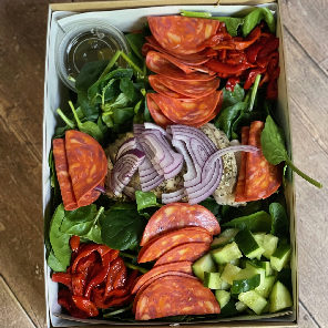 Meal card cover for: Chicken Chorizo Salad