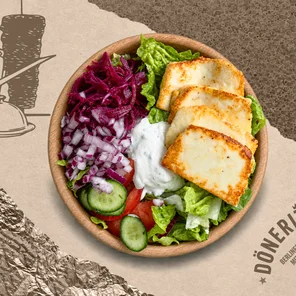 Meal card cover for: Halloumi Salad Bowl