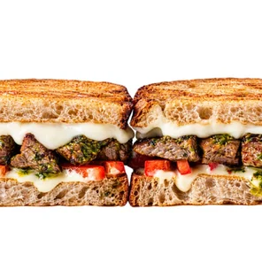 Meal card cover for: Chimichurri Steak Sandwich