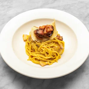Meal card cover for: Spaghetti Alla Carbonara