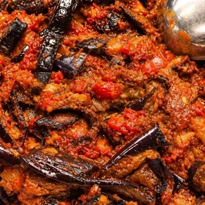 Meal card cover for: Aubergine Caponata 🫒