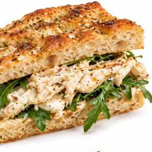 Meal card cover for: Chicken Caesar Focaccia 🐔🥓🥬