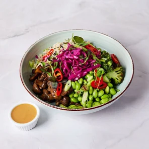 Meal card cover for: Shroomie with Miso Dressing