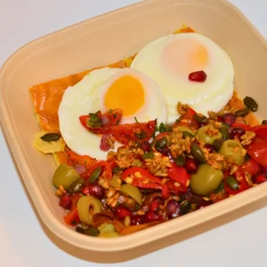 Meal card cover for: Farinata Plate🌱🍳🌶️