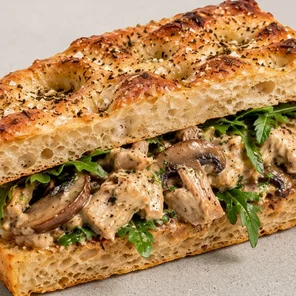 Meal card cover for: Protein Mushroom Focaccia 🍄🌿💪