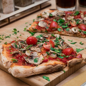 Meal card cover for: 1 Slice of Vegan Pizza