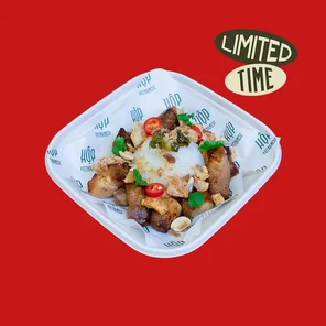 Meal card cover for: Five-Spice Pork Belly Sticky Rice