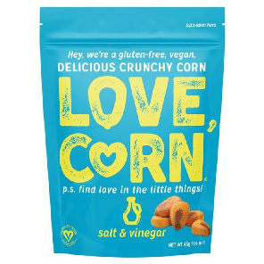Meal card cover for: love corn - salt & vinegar