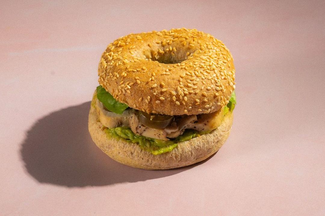Meal card cover for: CAT Chicken + avocado bagel CAT