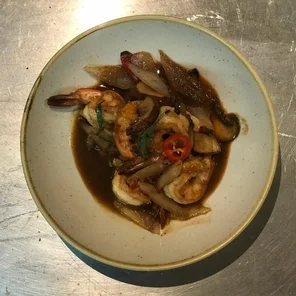 Meal card cover for: Chilli Prawn