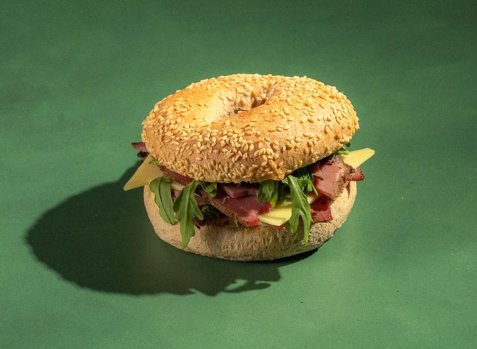 Meal card cover for: CAT Pastrami bagel CAT