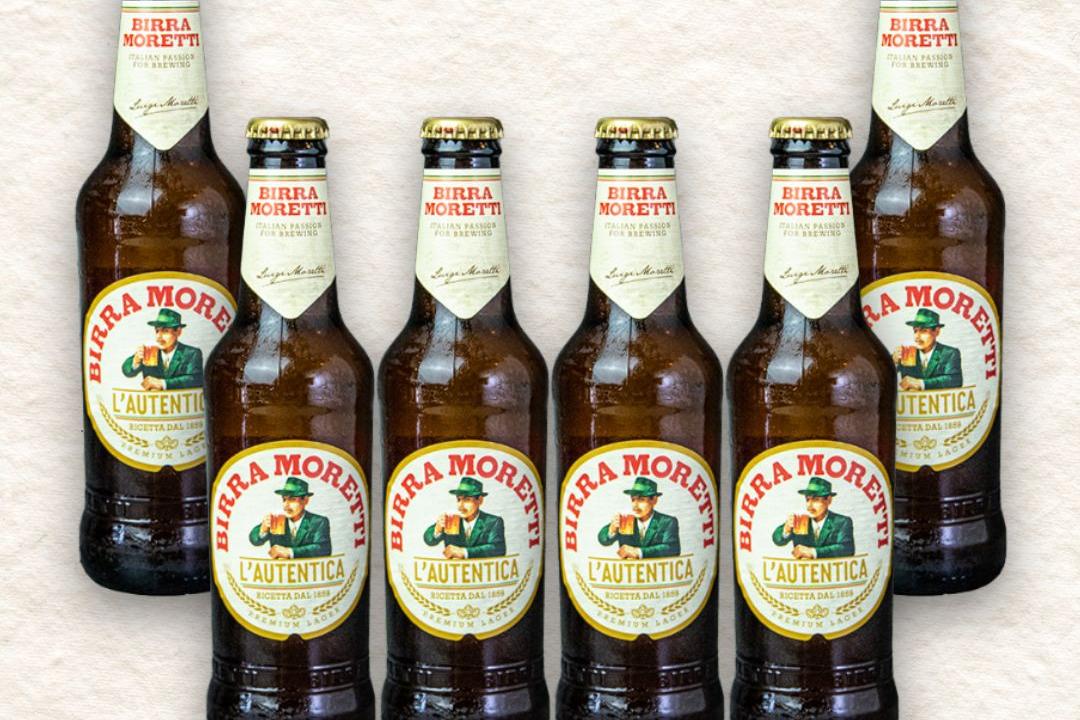 Meal card cover for: 6x Moretti Beers (33cl)