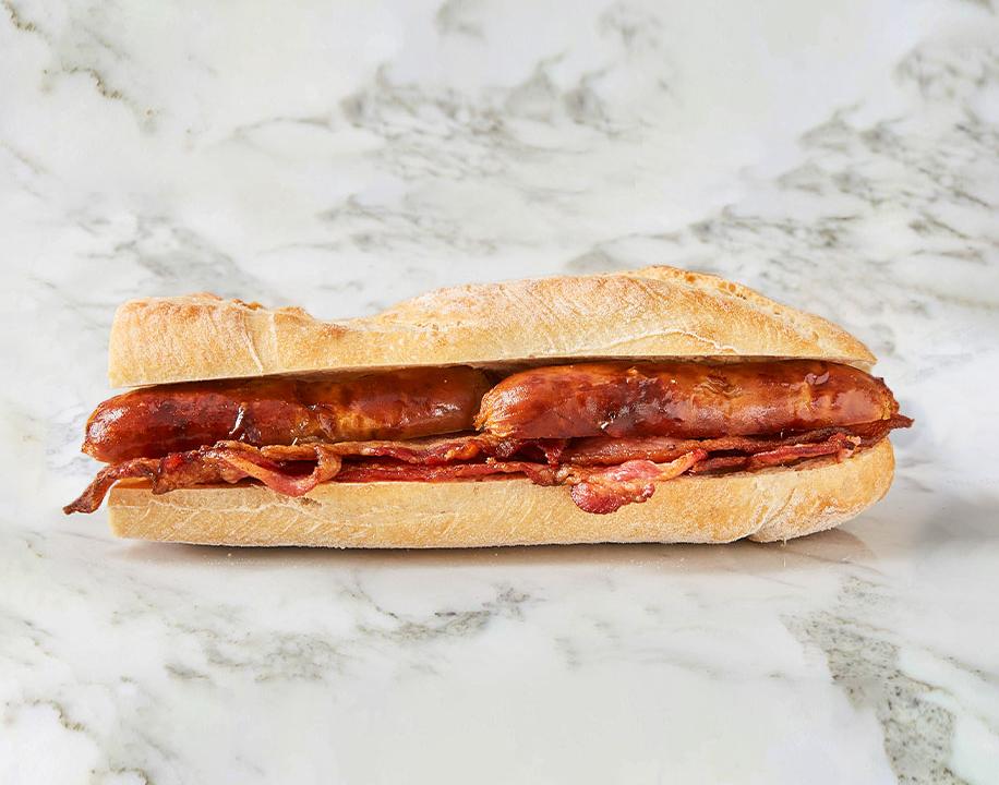 Meal card cover for: Bacon & Sausage on White Sourdough - Large
