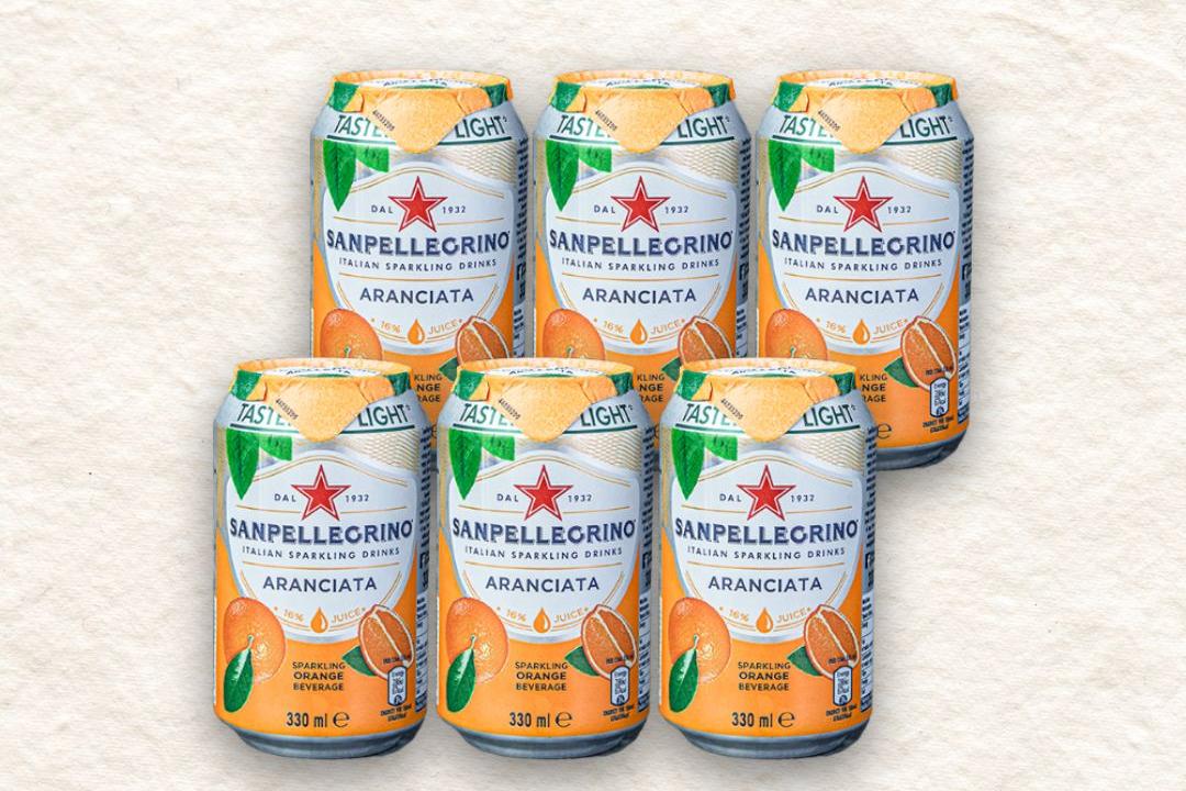 Meal card cover for: 6x San Pellegrino Orange (330ml)