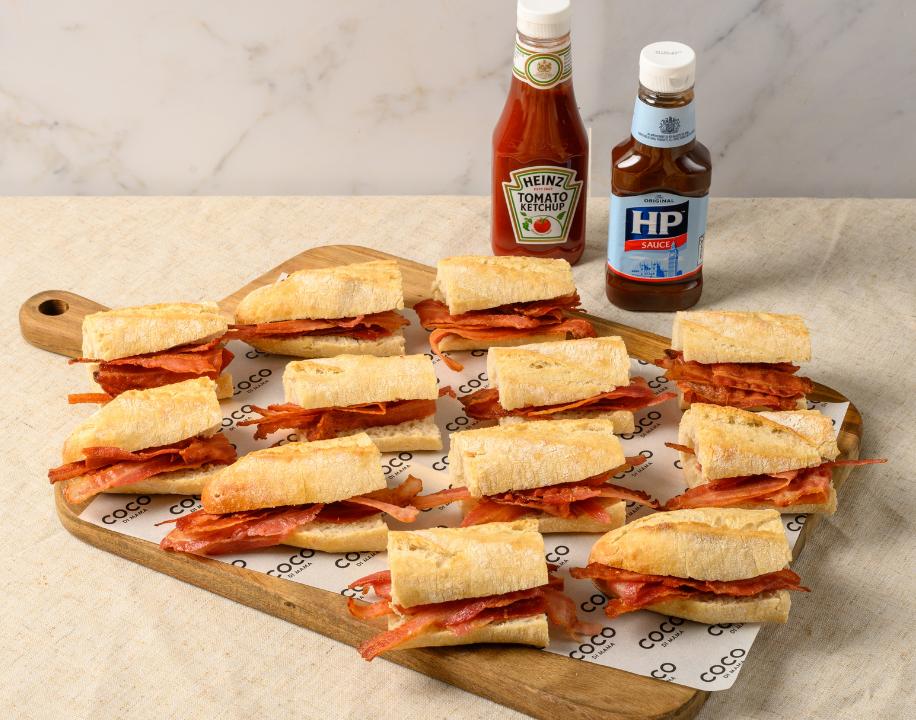 Meal card cover for: Hot Breakfast Bacon Baguette Platter