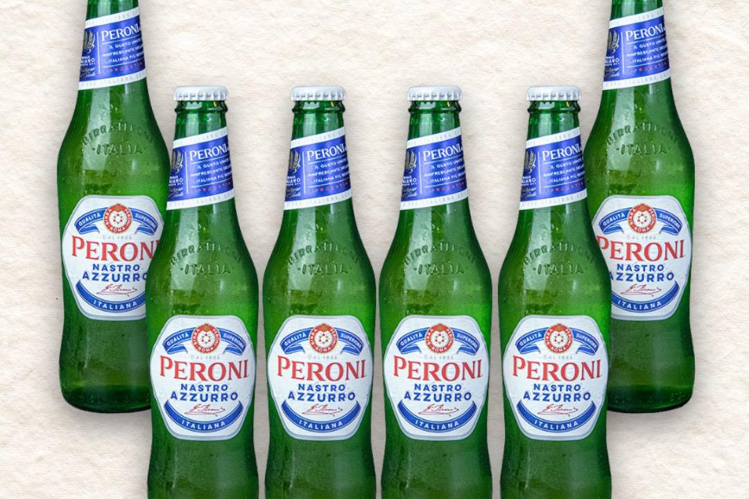 Meal card cover for: 6x Peroni Beers (33 cl)