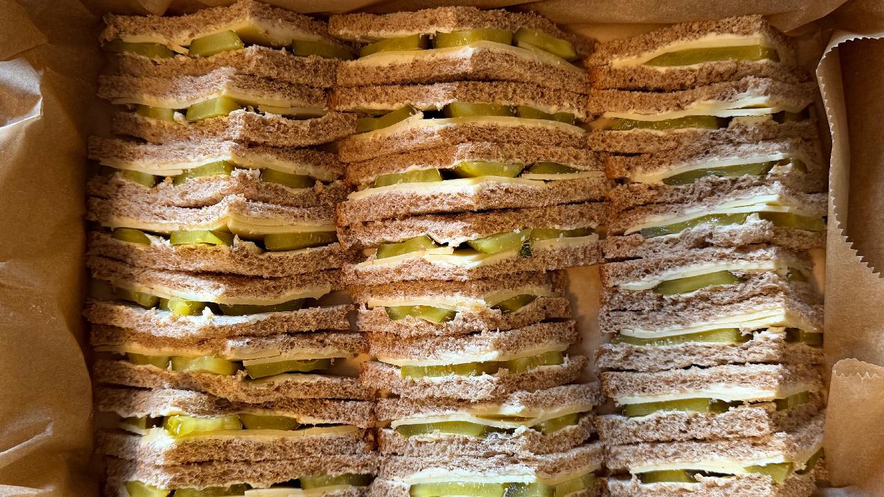 Meal card cover for: Cream Cheese & Cucumber Sandwich Box (24 pcs)