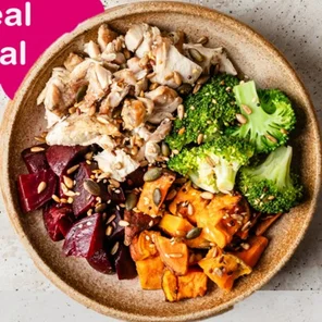 Meal card cover for: protein box + protein shake