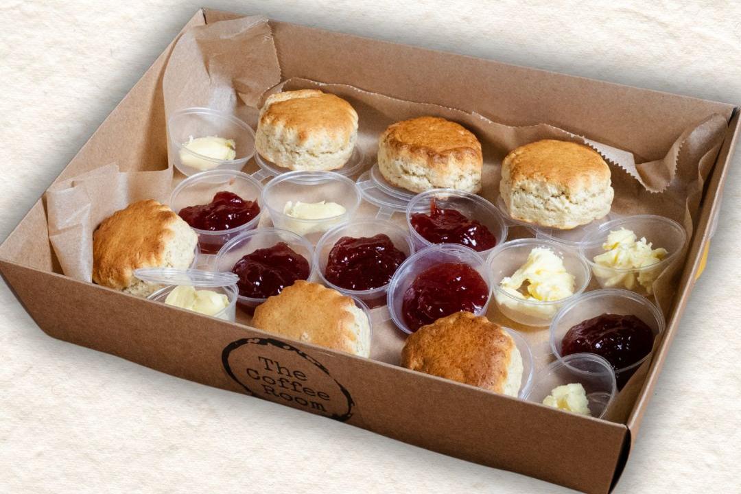 Meal card cover for: 6x Plain Scones with Jam and Butter