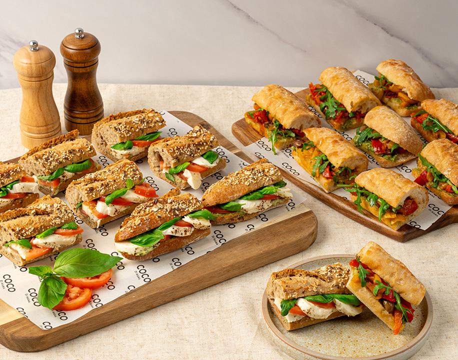Meal card cover for: Veggie Sandwich Platter (V)