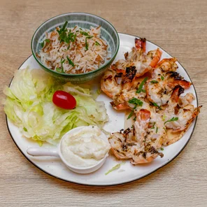 Meal card cover for: King Prawns