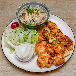 Meal card cover for: Chicken Shish Taouk
